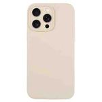 For iPhone 16 Pro Max Pure Color Liquid Silicone Fine Pore Phone Case(Antique White)