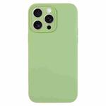 For iPhone 16 Pro Max Pure Color Liquid Silicone Fine Pore Phone Case(Mint Green)