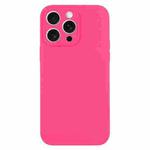 For iPhone 16 Pro Max Pure Color Liquid Silicone Fine Pore Phone Case(Fresh Pink)