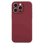 For iPhone 16 Pro Max Pure Color Liquid Silicone Fine Pore Phone Case(Plum)