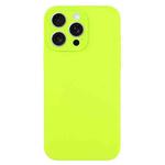 For iPhone 16 Pro Max Pure Color Liquid Silicone Fine Pore Phone Case(Bright Green)