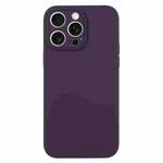 For iPhone 16 Pro Pure Color Liquid Silicone Fine Pore Phone Case(Berry Purple)