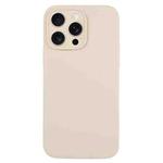 For iPhone 16 Pro Pure Color Liquid Silicone Fine Pore Phone Case(Antique White)