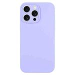 For iPhone 16 Pro Pure Color Liquid Silicone Fine Pore Phone Case(Light Purple)