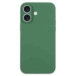 For iPhone 16 Plus Pure Color Liquid Silicone Fine Pore Phone Case(Clover Green)