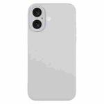 For iPhone 16 Plus Pure Color Liquid Silicone Fine Pore Phone Case(Grey Blue)