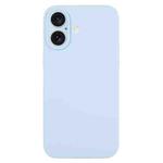 For iPhone 16 Plus Pure Color Liquid Silicone Fine Pore Phone Case(Sky Blue)