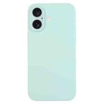 For iPhone 16 Plus Pure Color Liquid Silicone Fine Pore Phone Case(Turquoise)