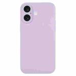 For iPhone 16 Plus Pure Color Liquid Silicone Fine Pore Phone Case(Lilac Purple)