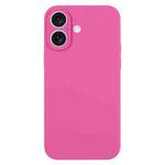 For iPhone 16 Plus Pure Color Liquid Silicone Fine Pore Phone Case(Pitaya)