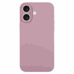 For iPhone 16 Plus Pure Color Liquid Silicone Fine Pore Phone Case(Black Currant)