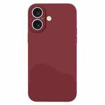 For iPhone 16 Plus Pure Color Liquid Silicone Fine Pore Phone Case(Plum)