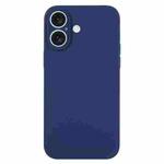 For iPhone 16 Plus Pure Color Liquid Silicone Fine Pore Phone Case(Royal Blue)