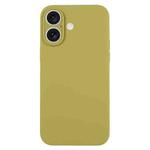 For iPhone 16 Plus Pure Color Liquid Silicone Fine Pore Phone Case(Willow Green)