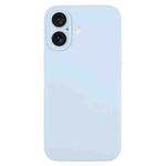 For iPhone 16 Pure Color Liquid Silicone Fine Pore Phone Case(Sky Blue)