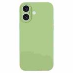 For iPhone 16 Pure Color Liquid Silicone Fine Pore Phone Case(Mint Green)