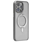 For iPhone 15 Pro MOMAX Magsafe Magnetic Metal Rotating Holder Phone Case(Grey)