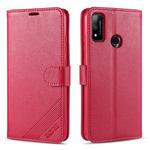 For Huawei P Smart 2020 AZNS Sheepskin Texture Horizontal Flip Leather Case with Holder & Card Slots & Wallet(Red)