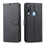 For Huawei Y6p AZNS Sheepskin Texture Horizontal Flip Leather Case with Holder & Card Slots & Wallet(Black)