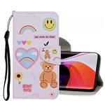 For Xiaomi Mi 10 5G Colored Drawing Pattern Horizontal Flip Leather Case with Holder & Card Slots & Wallet(Smiling Face Bear)