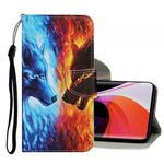For Xiaomi Mi 10 5G Colored Drawing Pattern Horizontal Flip Leather Case with Holder & Card Slots & Wallet(Flame Wolf)