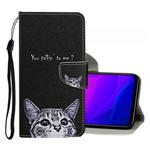 For Xiaomi Mi 10 Lite 5G Colored Drawing Pattern Horizontal Flip Leather Case with Holder & Card Slots & Wallet(Little Cat)