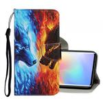 For Xiaomi Mi Note 10 Lite Colored Drawing Pattern Horizontal Flip Leather Case with Holder & Card Slots & Wallet(Flame Wolf)