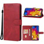 For LG V40 ThinQ Leather Phone Case(Red)