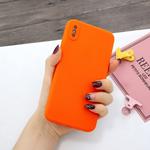 For iPhone X & XS Magic Cube Frosted Silicone Shockproof Full Coverage Protective Case(Orange)