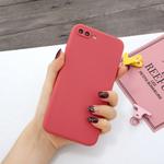 For iPhone 7 Plus & 8 Plus Magic Cube Frosted Silicone Shockproof Full Coverage Protective Case(Red)
