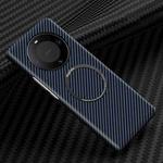 For Huawei Mate 60 Pro Magnetic Carbon Fiber Shockproof Phone Case(Blue)