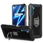 For OPPO Realme 6 Pro Carbon Fiber Protective Case with 360 Degree Rotating Ring Holder(Black)