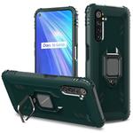 For OPPO Realme 6 Carbon Fiber Protective Case with 360 Degree Rotating Ring Holder(Green)