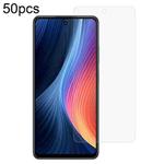 For itel P55 50pcs 0.26mm 9H 2.5D Tempered Glass Film