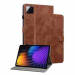 For Xiaomi Pad 7 / Pad 7 Pro Tiger Pattern Flip Leather Tablet Case(Brown)
