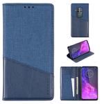 For Motorola Moto One Pro MUXMA MX109 Horizontal Flip Leather Case with Holder & Card Slot & Wallet Function(Blue)