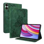 For Xiaomi Redmi Pad Pro 12.1 Butterfly Flower Embossed Leather Tablet Case(Green)