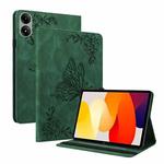 For Redmi Pad 2 / Redmi Pad SE 11 2025 Butterfly Flower Embossed Leather Tablet Case(Green)