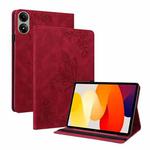 For Redmi Pad 2 / Redmi Pad SE 11 2025 Butterfly Flower Embossed Leather Tablet Case(Red)