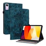 For Xiaomi Redmi Pad SE 11 inch Butterfly Rose Embossed Leather Tablet Case(Dark Blue)