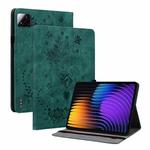 For Xiaomi Pad 7 / Pad 7 Pro Butterfly Rose Embossed Leather Tablet Case(Green)