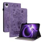 For Xiaomi Redmi K Pad 8.8 inch Butterfly Rose Embossed Leather Tablet Case(Purple)