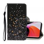 For Xiaomi Mi 10 5G Colored Drawing Pattern Horizontal Flip Leather Case with Holder & Card Slots & Wallet(Black Star)