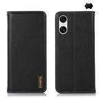 For Sony Xperia 10 VI KHAZNEH Nappa Top Layer Cowhide Leather Phone Case(Black)