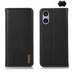 For Sony Xperia 5 VI KHAZNEH Nappa Top Layer Cowhide Leather Phone Case(Black)