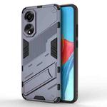 For OPPO A78 4G Punk Armor 2 in 1 PC + TPU Phone Case with Holder(Grey)