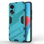 For OPPO A78 4G Punk Armor 2 in 1 PC + TPU Phone Case with Holder(Blue)