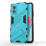 For OPPO A38 4G Global Punk Armor 2 in 1 PC + TPU Phone Case with Holder(Blue)