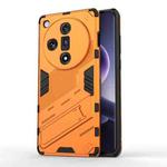 For OPPO Find X7 5G Punk Armor 2 in 1 PC + TPU Phone Case with Holder(Orange)