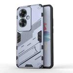 For OPPO Reno11 F 5G Global Punk Armor 2 in 1 PC + TPU Phone Case with Holder(Grey)